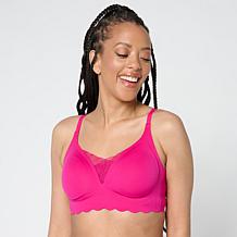 "As Is" Rhonda Shear 2-pack Gel Bra with Scalloped Edge Detail