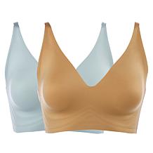 "As Is" Rhonda Shear 2-pack Gel Bra without Back Closure