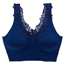 "As Is" Rhonda Shear 2-pack Seamless Bra with Lace Inset