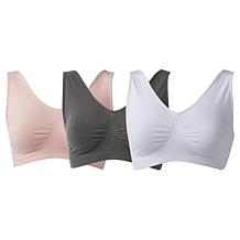 "As Is" Rhonda Shear 3-pack Original Cotton-Blend Ahh Bra