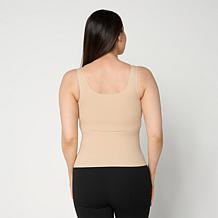 "As Is" Rhonda Shear Butterknit Tank with Lace Inset and Removable ...