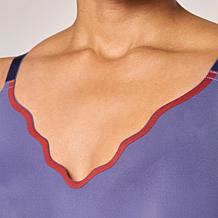 "As Is" Rhonda Shear Invisible Edge Scalloped Neckline Bra