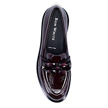 "As Is" Ron White Annora Patent Leather Loafer with Satin Shoe Bag