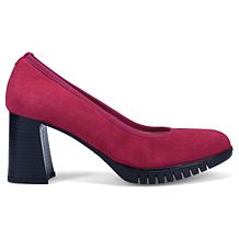 "As Is" Ron White Fallona All-Day Suede Pump with Satin Shoe Bag