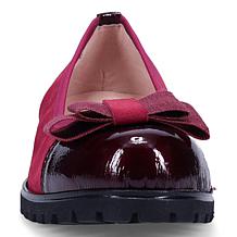 "As Is" Ron White Isobell Leather Ballet Flat with Satin Shoe Bag