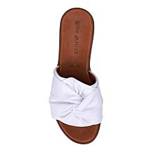 "As Is" Ron White Priccila Lightweight Leather Wedge Slide Sandal