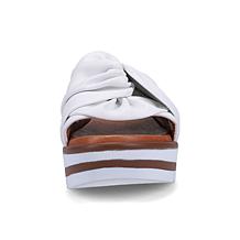 "As Is" Ron White Priccila Lightweight Leather Wedge Slide Sandal