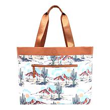 "As Is" Samantha Brown Reversible Solid/Print Tote Bag