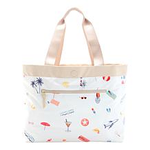 "As Is" Samantha Brown Reversible Solid/Print Tote Bag