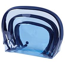 "As Is" Samantha Brown To-Go 3-pack Clear Cosmetic Organizer Set