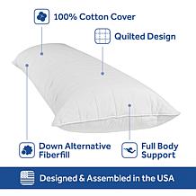 "As Is" Sealy Quilted Cotton Cover Body Pillow 
