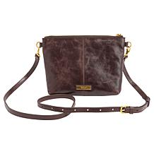 "As Is" Sharif Legacy 100% Leather Exotic Hair Calf Crossbody Clutch