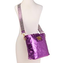 "As Is" Sharif Legacy Bedazzled Guitar Strap Leather Crossbody Bag