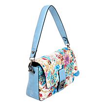 "As Is" Sharif Legacy Embroidered Flap Crossbody with Charm