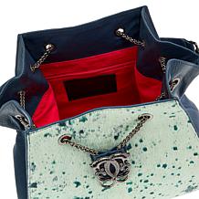 "As Is" Sharif Legacy Haircalf Leather Drawstring Shoulder Bag