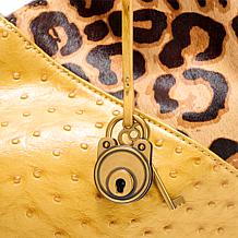 "As Is" Sharif Legacy Ostrich & Haircalf Sculpted Hobo