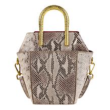 "As Is" Sharif Legacy Serpantine Python Leather Mini Tote Bag