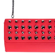 "As Is" Sharif Legacy Studded Leather Wallet with Detachable Strap