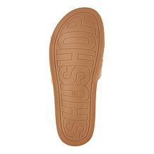 "As Is" ShuShop Shoes Cassie Molded Footbed Slide with Chain Detail
