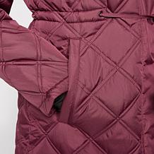 "As Is" Sporto® Meg Quilted Mid-Length Hooded Jacket