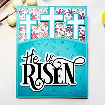 "As Is" Stamps of Life He is Risen Stamp and Die A2 Card Set