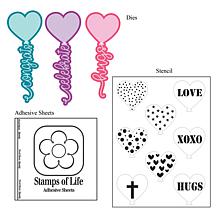 "As Is" Stamps of Life String Balloon Word Die and Stencil Kit