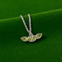 "As Is" Star Wars RockLove Crystal Grogu Sterling Silver 18" Necklace