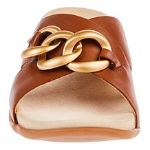 "As Is" Strive Palma Link Chain Detail Leather Sandal