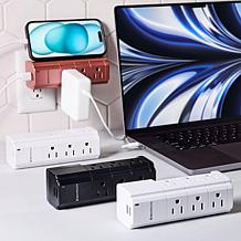 "As Is" Tech Impressions 2-Pack Swivel Power Strips for Up to 11 De...