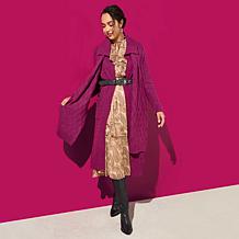 "As Is" Tower Hill by Christie Brinkley Cable Knit Cardigan