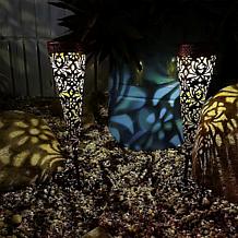 "As Is" Tower Hill by Christie Brinkley Solar Light 3-pack