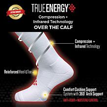 "As Is" TRUEENERGY Wide Over The Calf Socks - 4-pack