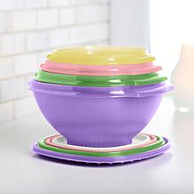 "As Is" Tupperware® 8-piece Heritage Sheer Square Bowl Set