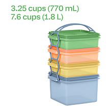 "As Is" Tupperware® 9-piece Carry-All Sheer Stackable Container Set