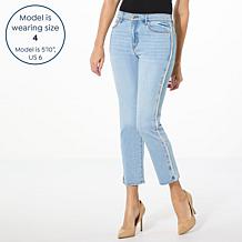 "As Is" TWRHLL by Christie Brinkley Frayed Sideseam Jean