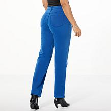 "As Is" TWRHLL by Christie Brinkley Relaxed Seamed Straight Leg Ank...