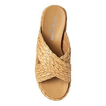 "As Is" Urban Sport Quinci Raffia Platform Wedge Sandal