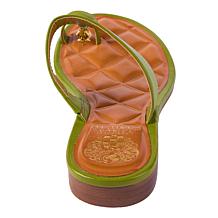 "As Is" Vince Camuto Lexie Leather Chain Detail Toe Loop Sandal