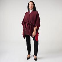 "As Is" Vince Camuto Reversible Pleated Belted Topper