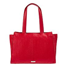 "As Is" Vince Camuto Wayhn Zipper-Accented Leather Tote