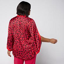 "As Is" Vivica A. Fox Collection Split-Sleeve Button-Down Top