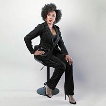 As Is Vivica A. Fox Collection Studded Trim Blazer