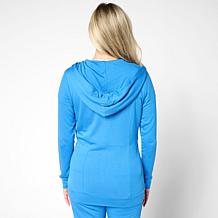 "As Is" Vivica A. Fox Collection Terry Knit Zip-Front Athletic Hoodie