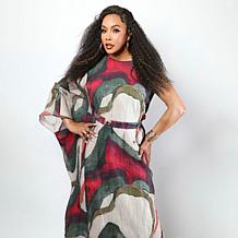 "As Is" Vivica A. Fox Collection Textured Gauze One-Sleeve Dress