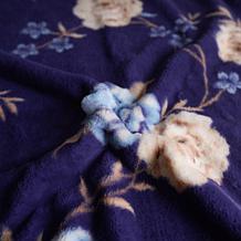 "As Is" Warm & Cozy Floral Print Luxury Faux Fur Throw