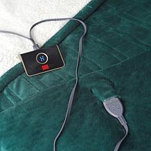 "As Is" Warm & Cozy Plush to Sherpa Heated Blanket - Twin