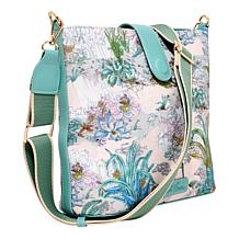 "As Is" Wildflower Parisian Toile Bucket Crossbody Bag