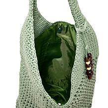 "As Is" Wildflower Performance Crochet Bucket Boho Hobo Handbag