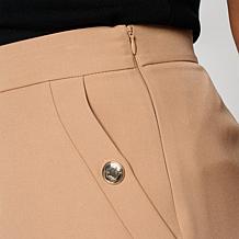 "As Is" Wonder Flowy Short with Button Detail