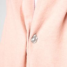 "As Is" WynneCollection Draped Cardigan with Cuff Link Closure